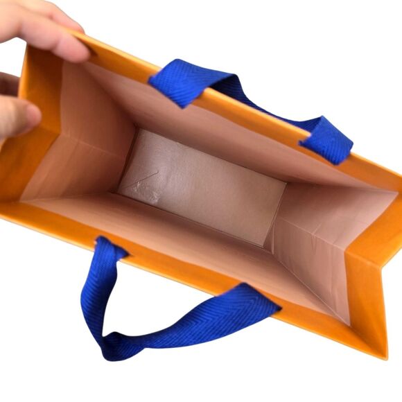 Authentic Louis Vuitton Luxury Orange Blue Empty Box 10.75"x 7.25"x3.125"  & Bag - Picture 12 of 15